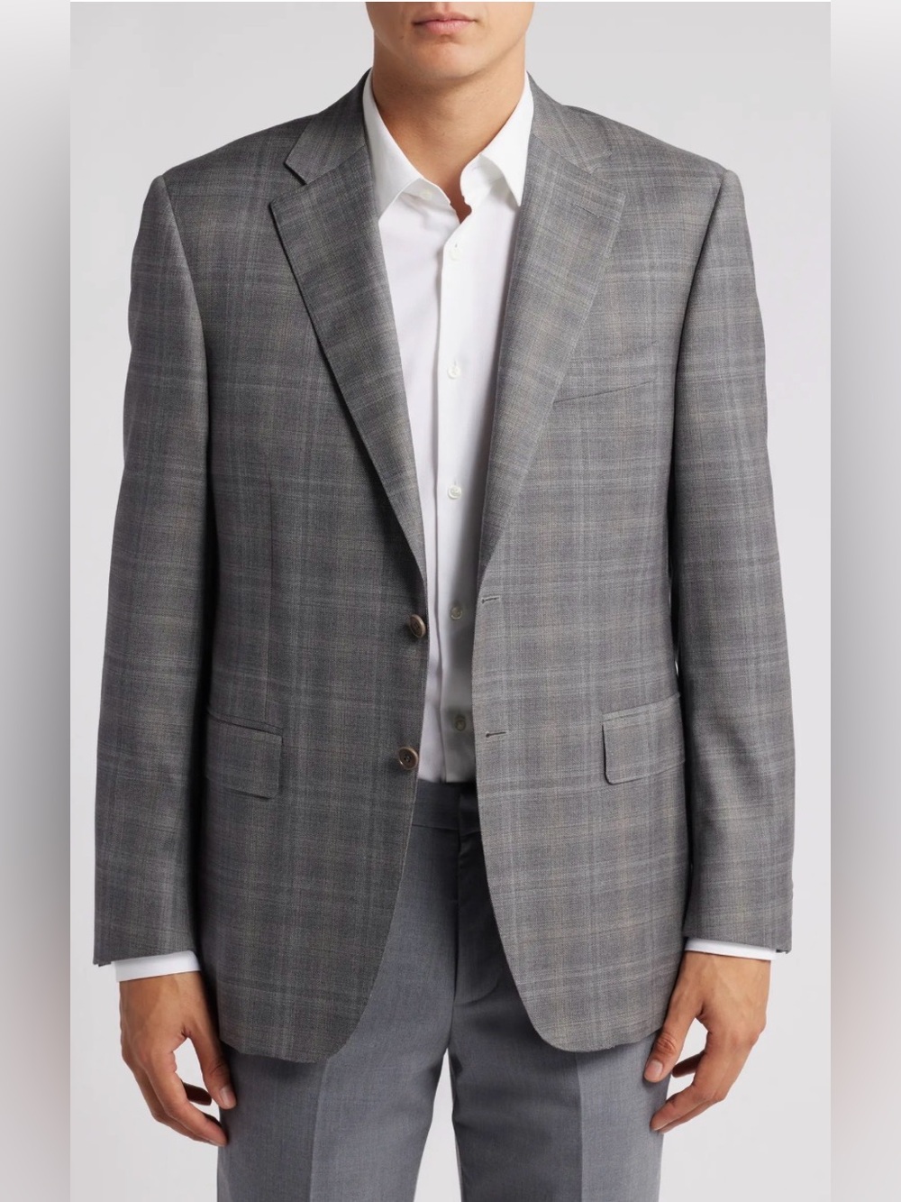 Canali Gray Plaid Sport Coat